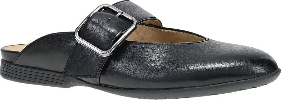 Quarter turn view Women's Dansko Footwear style name Lotus in color BLACK NAPP. Sku: 2050020200