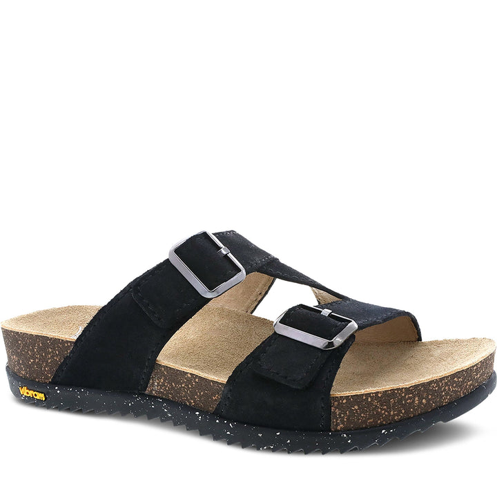 Quarter Turn Women's Dayna Footwear in Black Burnished Suede. Sku: 2106470200