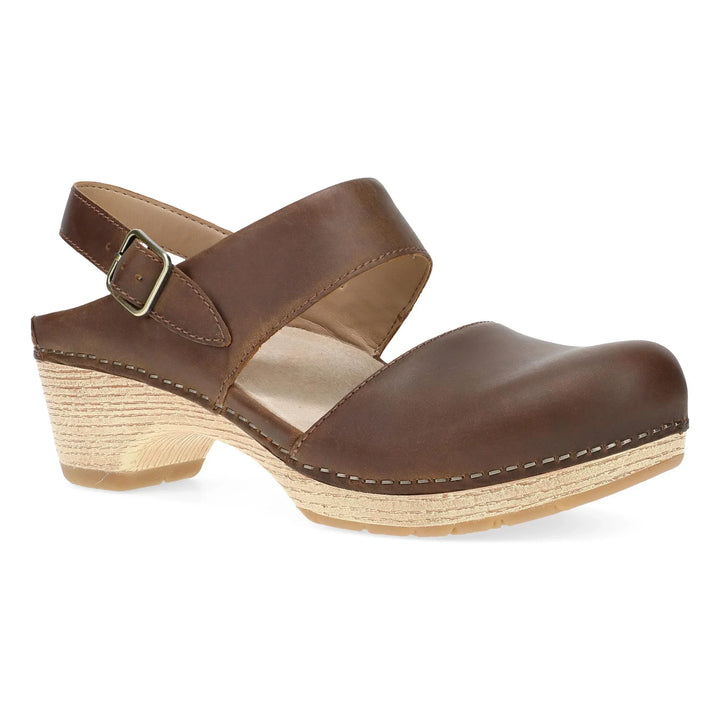 Women's Dansko Lucia in Tan Oiled Pull Up. Sku: 2218641400