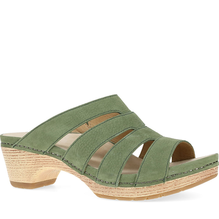 Quarter Turn Women's Lyndi Footwear in Jade Milled Nubuck. Sku: 2221431400