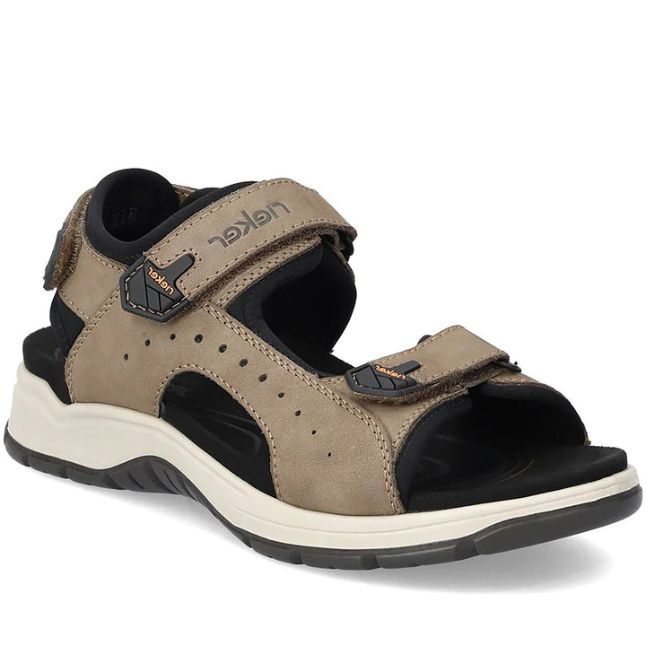 Quarter turn Men's Rieker Footwear style name Claas 52 in color Wood/ Kaffe/ Braun. Sku: 26951-25