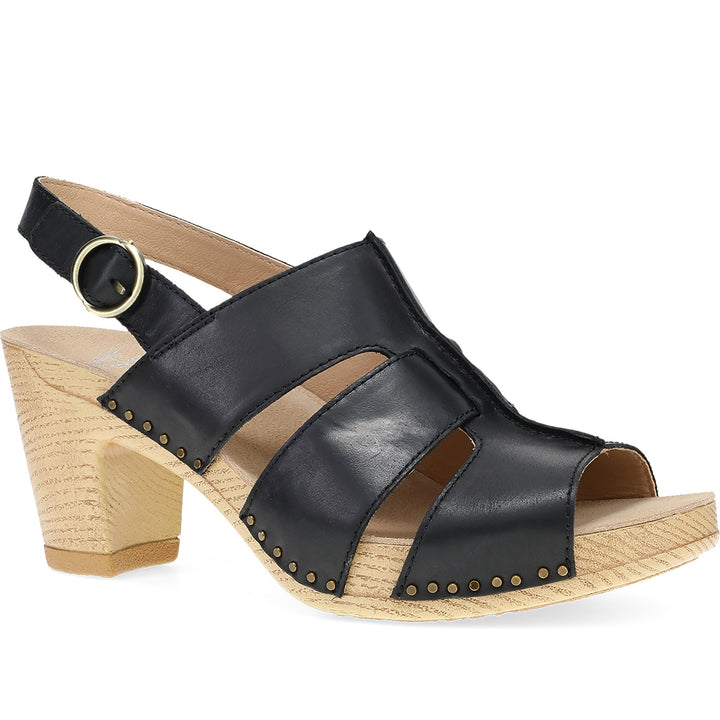 Quarter turn Women's Dansko Footwear style name Tatiana in color Black. Sku: 3116101400