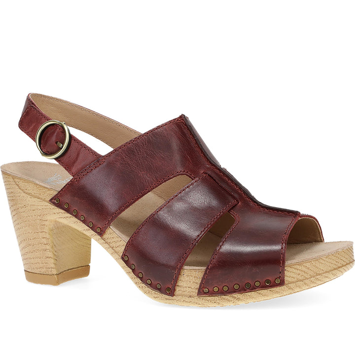 Quarter turn Women's Dansko Footwear style name Tatiana in color Wine. Sku: 3116881400