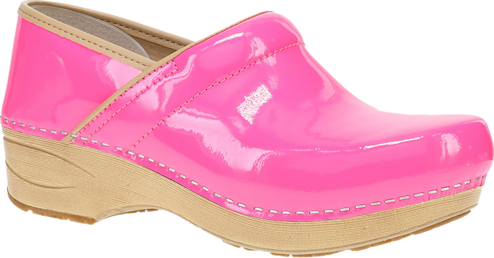 Quarter turn view Women's Dansko Footwear style name XP 2.0 in color Pink Neon. Sku: 3950331421