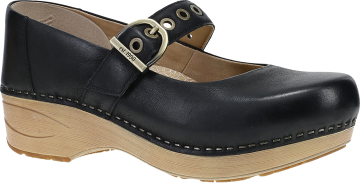 Quarter turn view Women's Dansko Footwear style name Xp 2.0 Mary Jane in color Black. Sku: 3960001421