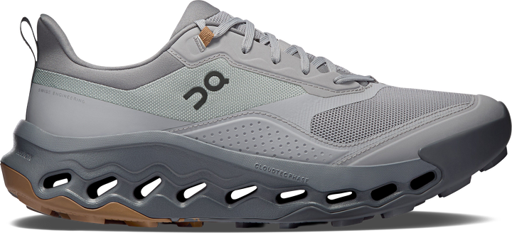 Quarter turn view Men's On Running Footwear style name Cloudhorizon 2 in color Alloy/ Rock. Sku: 3MG10543295