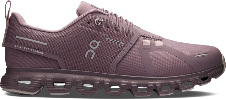 Quarter turn view Women's On Running Footwear style name Cloud 6 Waterproof in color Gobi/ Gobi. Sku: 3WF10054886