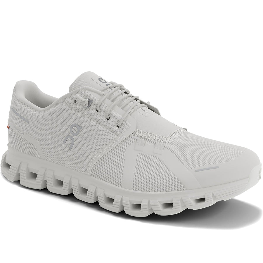 Quarter turn Women's On Running Footwear style name Cloud 6 in color White/ White. Sku: 3WF10061200