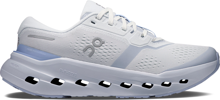 Quarter turn view Women's On Running Footwear style name Cloudrunner 3 in color Heather/ Marsh. Sku: 3WG10054674