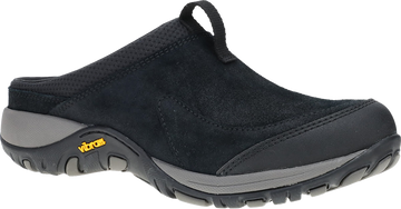 Quarter turn view Women's Dansko Footwear style name Pia Waterproof Clog in color Black. Sku: 4368020200