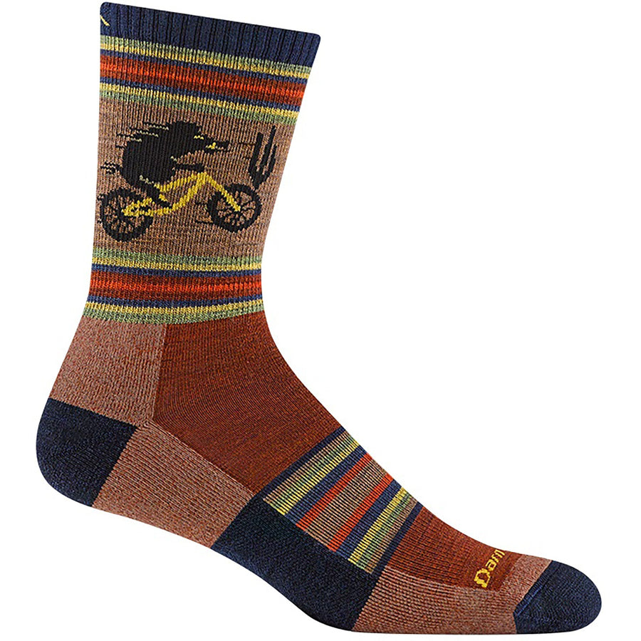 Quarter turn Men's Darn Tough Sock style name Willoughby in color Chestnut. Sku: 5003-CHESTNUT