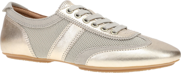 Quarter turn view Women's Dansko Footwear style name Milana in color Gold Metallic. Sku: 5707300300