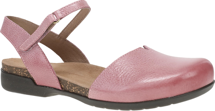 Quarter turn view Women's Dansko Footwear style name Rowan in color Pink. Sku: 6025335300