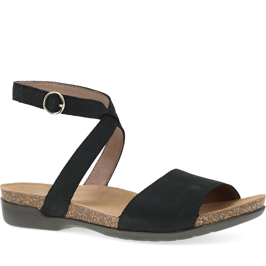 Quarter Turn Women's Rafferty Footwear in Black Milled Nubuck. Sku: 6030105300