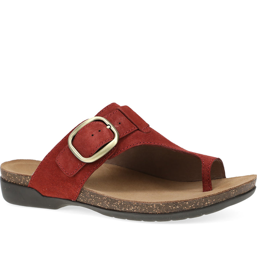 Quarter turn Women's Dansko Footwear style name Rylee in color Cayenne Suede. Sku: 6031635300