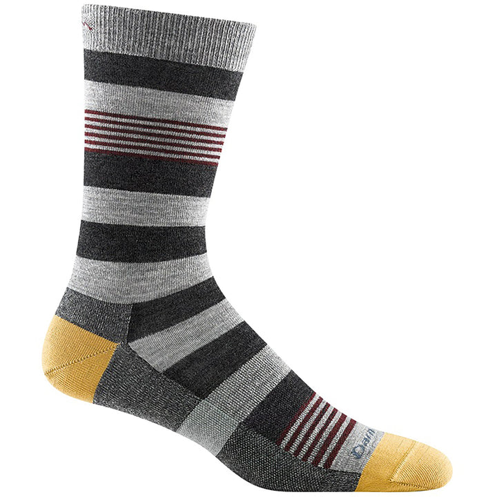 Quarter turn Men's Darn Tough Sock style name Oxford in color Gray. Sku: 6033-GRAY