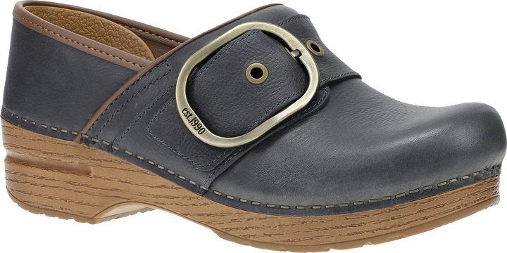 Quarter turn view Women's Dansko Footwear style name Pearson in color DUSTY BLUE. Sku: 616706112