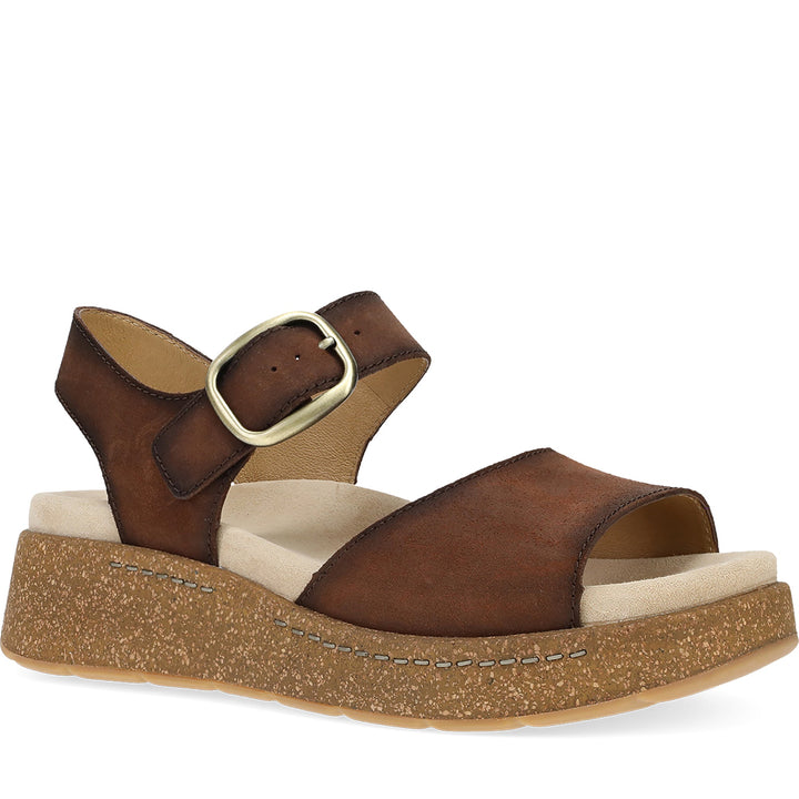 Quarter Turn Women's Bianca Footwear in Brown Burnished Suede. Sku: 7011060300