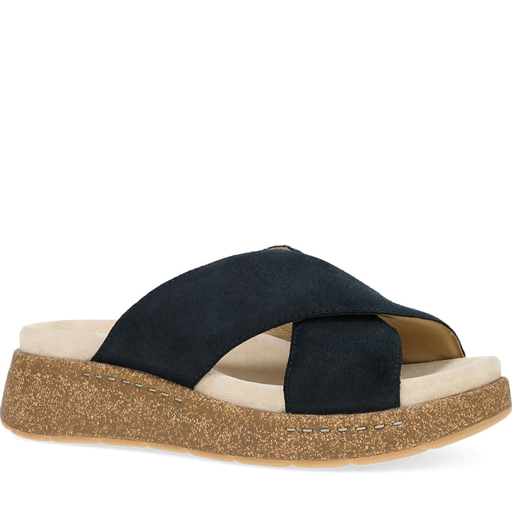 Quarter Turn Women's Bridget Footwear in Black Burnished Suede. Sku: 7012100300