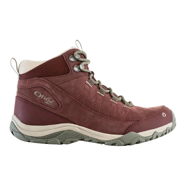 Women's Oboz Ousel Mid Waterproof in Port. Sku: 72002-PORT