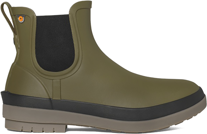 Quarter turn view Women's Bogs Footwear style name Amanda Plush II Chelsea in color OLIVE MLT. Sku: 72703-302