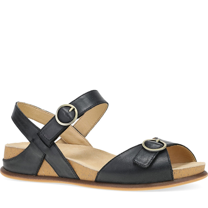 Quarter Turn Women's Candace Footwear in Black Burnished Nappa. Sku: 7801100300