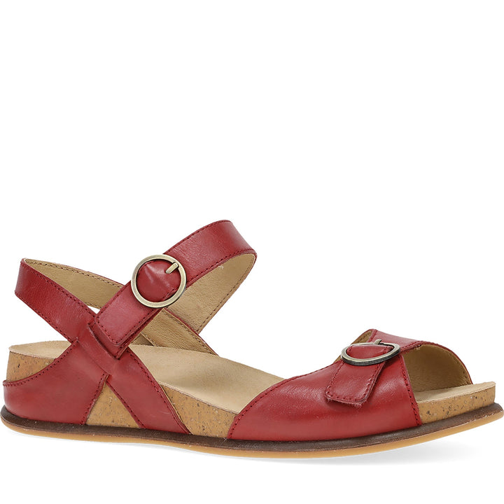 Quarter Turn Women's Candace Footwear in Red Burnished Nappa. Sku: 7801400300