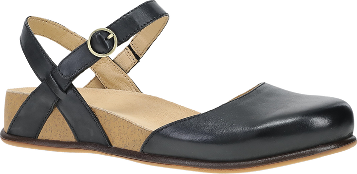 Quarter turn view Women's Dansko Footwear style name Christine in color BLK BRN NP. Sku: 7804100300