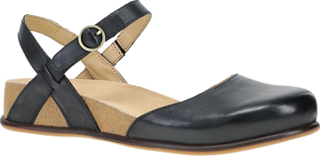 Quarter turn view Women's Dansko Footwear style name Christine in color BLK BRN NP. Sku: 7804100300