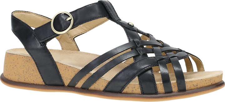 Quarter turn view Women's Dansko Footwear style name Christa in color Black. Sku: 7806020300
