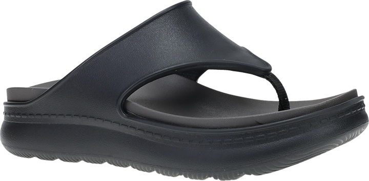 Quarter turn view Women's Dansko Footwear style name Devyn Thong in color Black. Sku: 7902020200