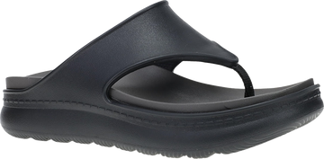 Quarter turn view Women's Dansko Footwear style name Devyn Thong in color Black. Sku: 7902020200
