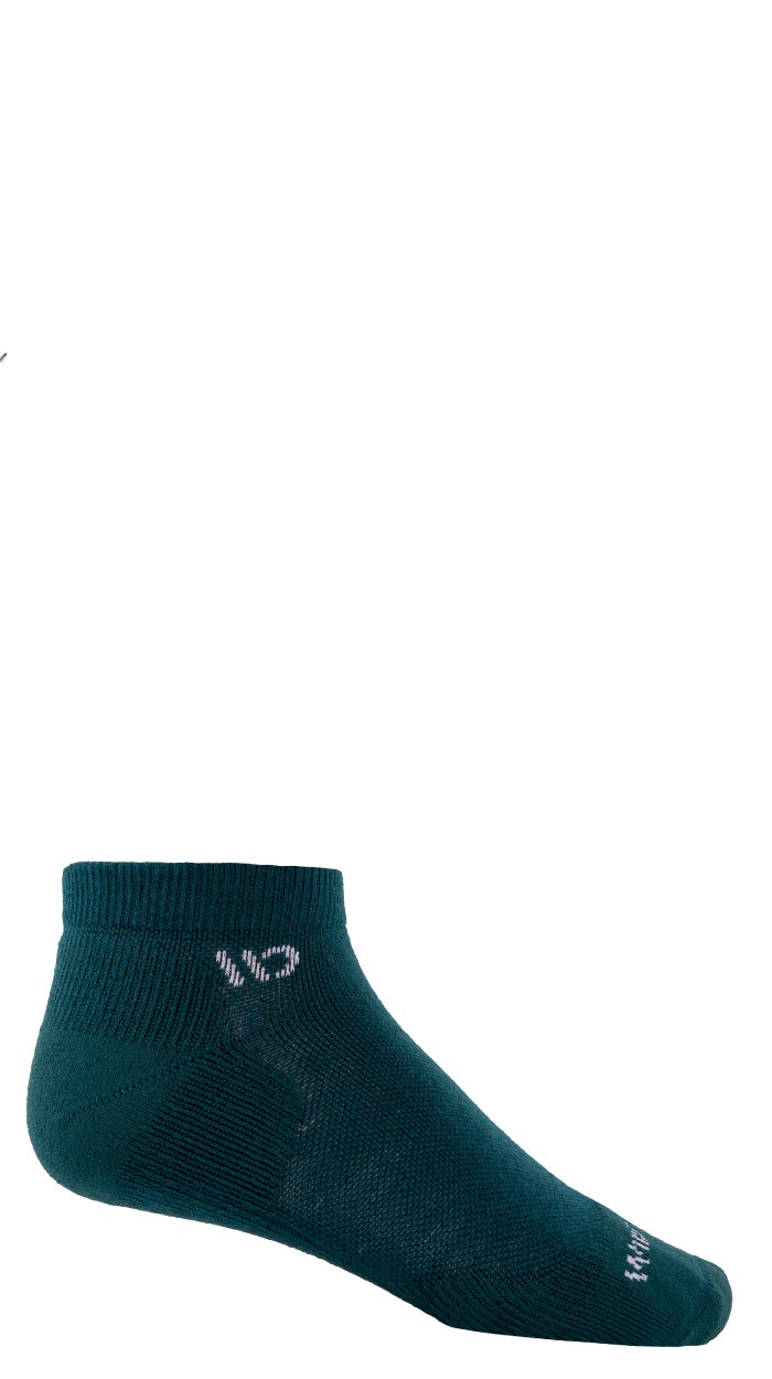 Men's Wide Open Socks style name Solid Cushion No Show in color Green. Sku: 9000-SPRUCE