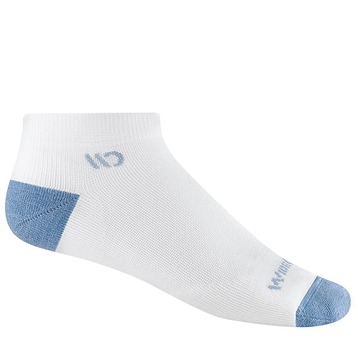 Quarter turn Men's Wide Open Sock style name Solid Cushion No Show in color White. Sku: 9500-WHITE