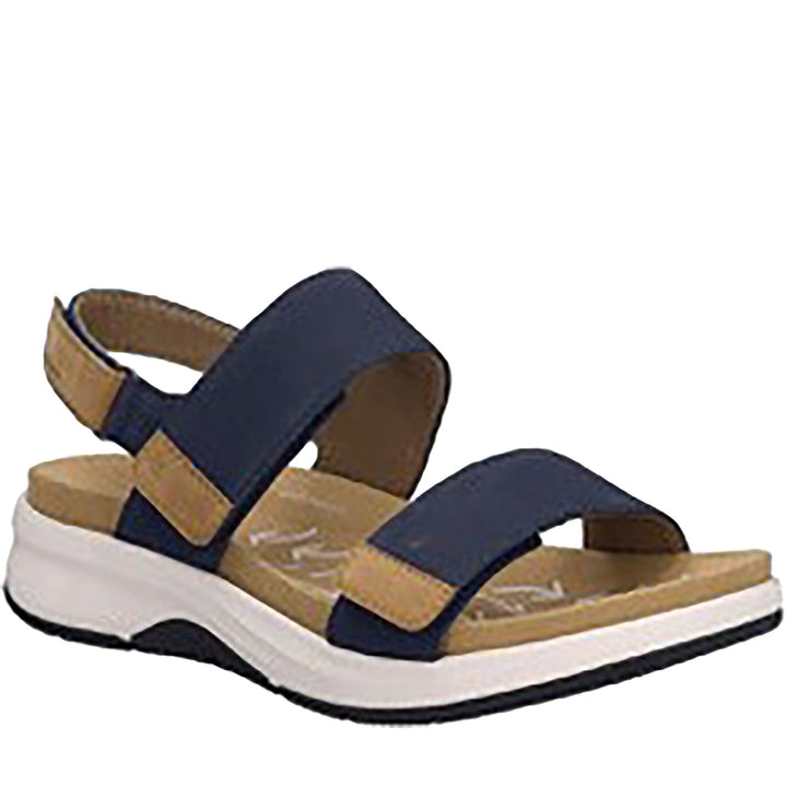 Quarter turn Women's Josef Seibel Footwear style name Estelle 04 in color Ocean Kombi Bisonte. Sku: 97304-380531