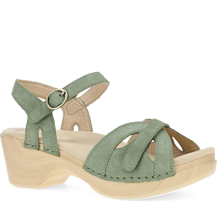 Quarter Turn Women's Season Footwear in Sage Suede. Sku: 9849131400