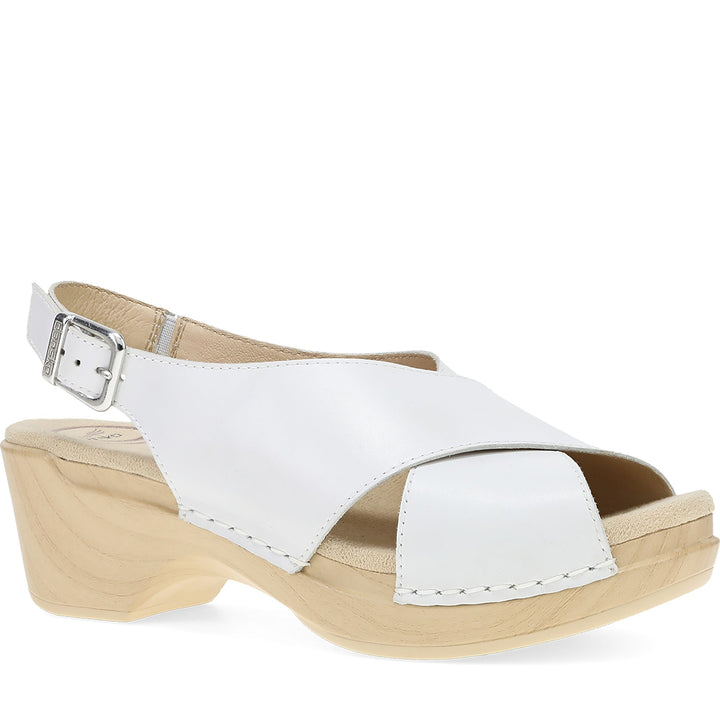 Quarter Turn Women's Sloane Footwear in White Full Grain. Sku: 9852001400