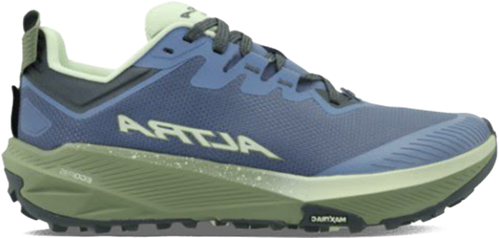 Quarter turn view Women's Altra Footwear style name Experience Wild 3 in color Dark Blue. Sku: AL0A85SU-442