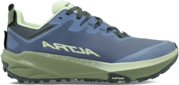 Quarter turn view Women's Altra Footwear style name Experience Wild 3 in color Dark Blue. Sku: AL0A85SU-442