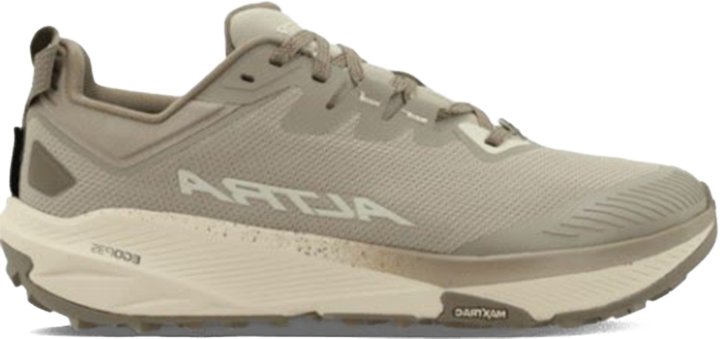 Quarter turn view Men's Altra Footwear style name Experience Wild 3 in color Tan. Sku: AL0A85U6-922