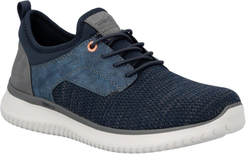 Quarter turn view Men's Rieker Footwear style name Timothy 51 in color Ozean Grey. Sku: B9651-14