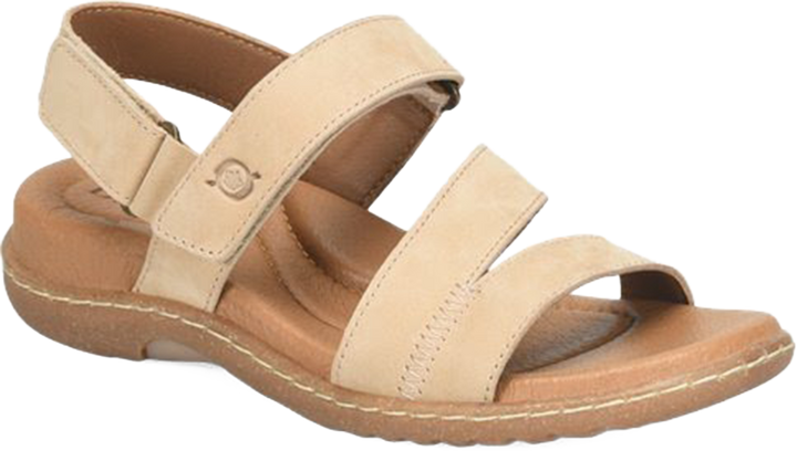 Quarter turn view Women's Born Footwear style name Seak in color Natural. Sku: BR0085071