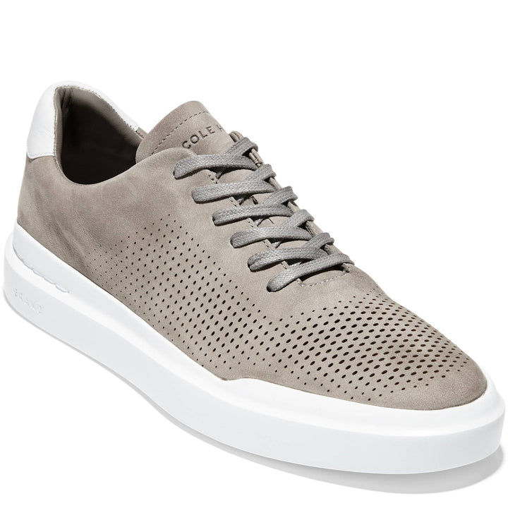 Quarter turn Men's Cole Haan Footwear style name Grandpro Rally Laser in color Ironstone. Sku: C31220
