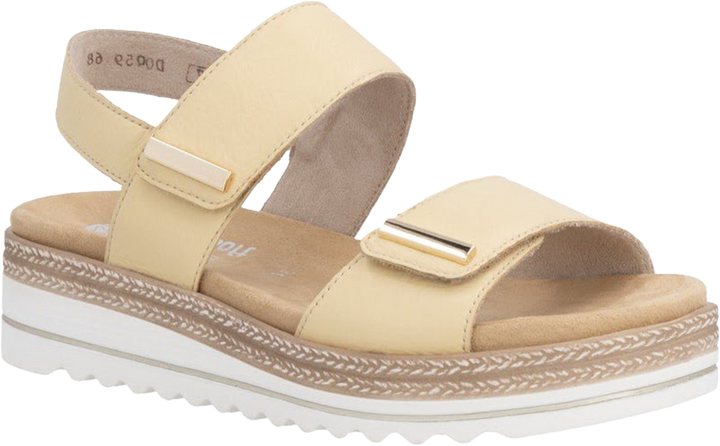 Quarter turn view Women's Remonte Footwear style name Jocelyn 59 in color Sun. Sku: D0Q59-68