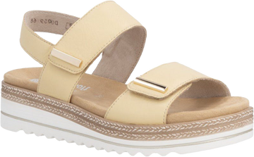 Quarter turn view Women's Remonte Footwear style name Jocelyn 59 in color Sun. Sku: D0Q59-68