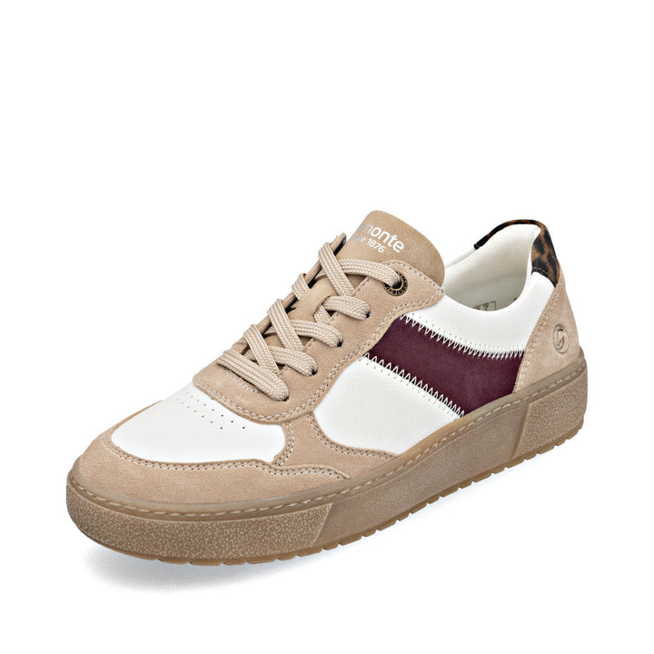Women's Remonte Noelani 01 in Sand/ Cotton/ Bordeaux/ Braun. Sku: D2T01-60