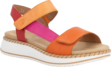 Quarter turn view Women's Remonte Footwear style name Jocelyn 50 in color Kuerbis/ Magenta. Sku: D3J50-38