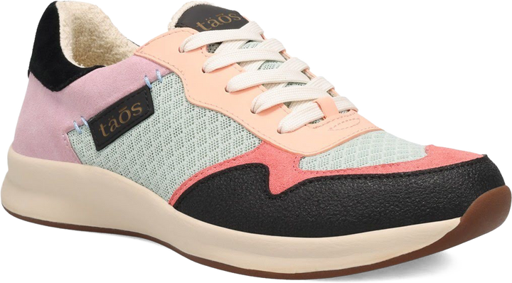 Quarter turn view Women's Taos Footwear style name Detour in color Retro Multi. Sku: DET-14223RTRM
