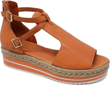 Women's Django & Juliette Alexys in Orange Leather. Sku: DJ15634ORALE