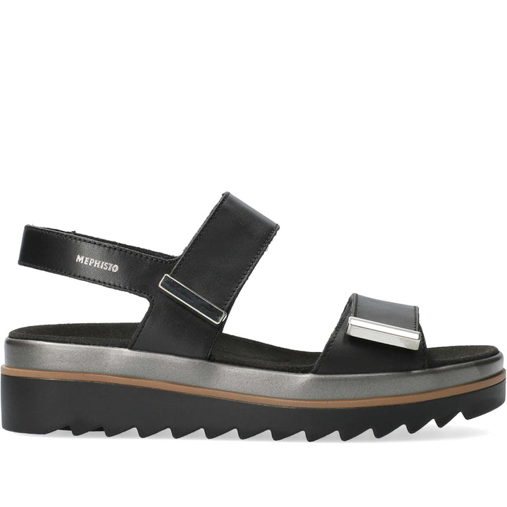 Quarter turn Women's Mephisto Footwear style name Dominica in color Black Soft. Sku: DOM1200